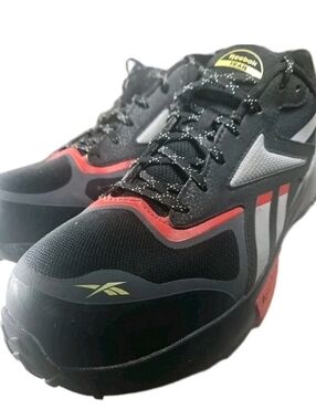 Reebok Men’s Black, Red and Gray Athletic Sneakers